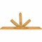 Ekena Millwork Saratoga Rough Sawn Timber Gable Bracket, Western Red Cedar, 60"W x 35"H x 2"D x 4"F, 14/12 Pitch GBW060X35X0204SAR00RWR - alternate 2